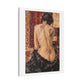 Textured Tapestry Portrait from Behind, Art Print on Satin Canvas, Stretched