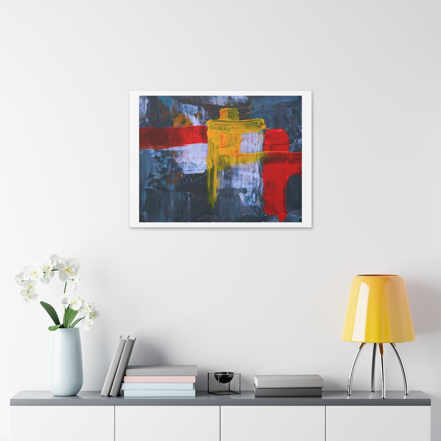 Bold Abstract Palette Knife Painting, Canvas Art Print