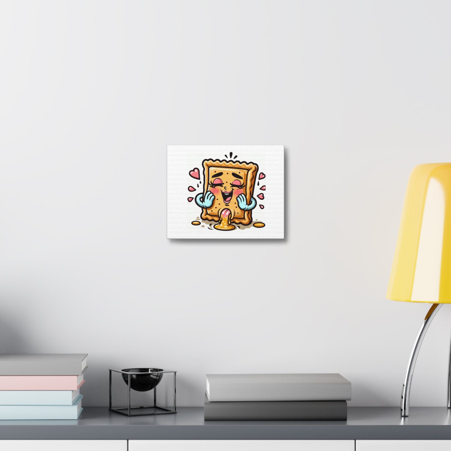 Poptussy Cartoon Art Print 'Designed by AI' on Satin Canvas