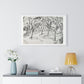 The Orchard (1922) Drawing by Paul Nash from the Original, Framed Art Print