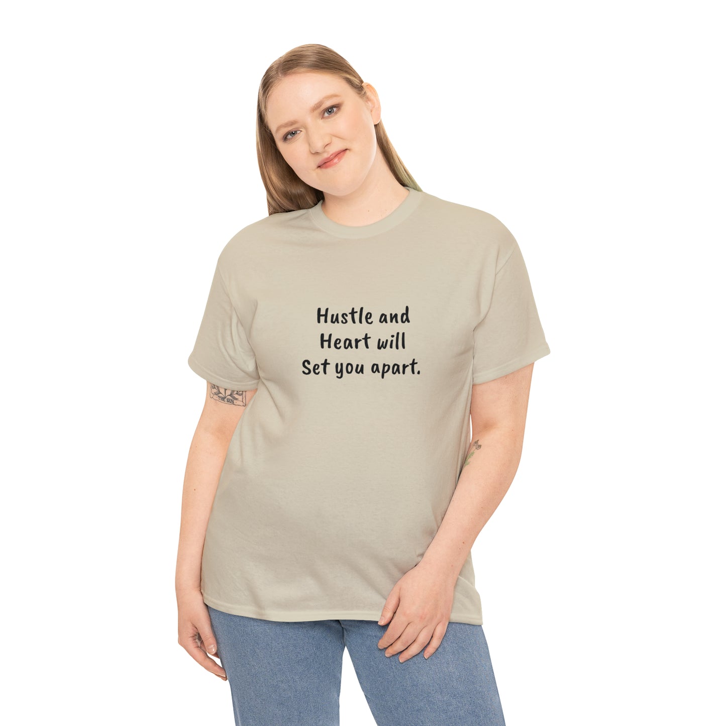 Hustle and Heart Will Set You Apart, Heavy Cotton T-Shirt