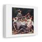 Drunk People in the Style of Édouard Manet's Le Déjeuner Sur l'Herbe II Art Print 'Designed by AI' on Satin Canvas