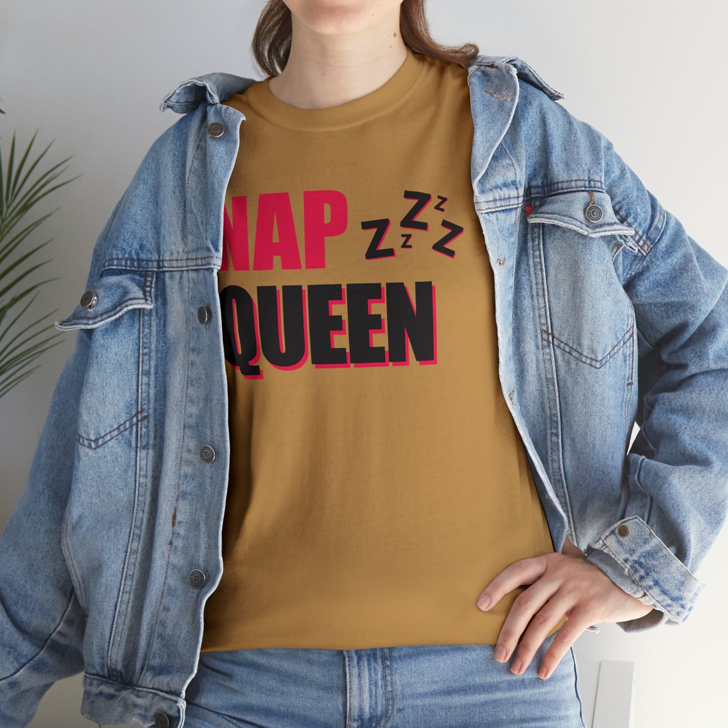 Nap Queen ヘビーコットン Tシャツ ユニセックス ワールドワイドサイズ 昼寝、睡眠、怠惰、休息