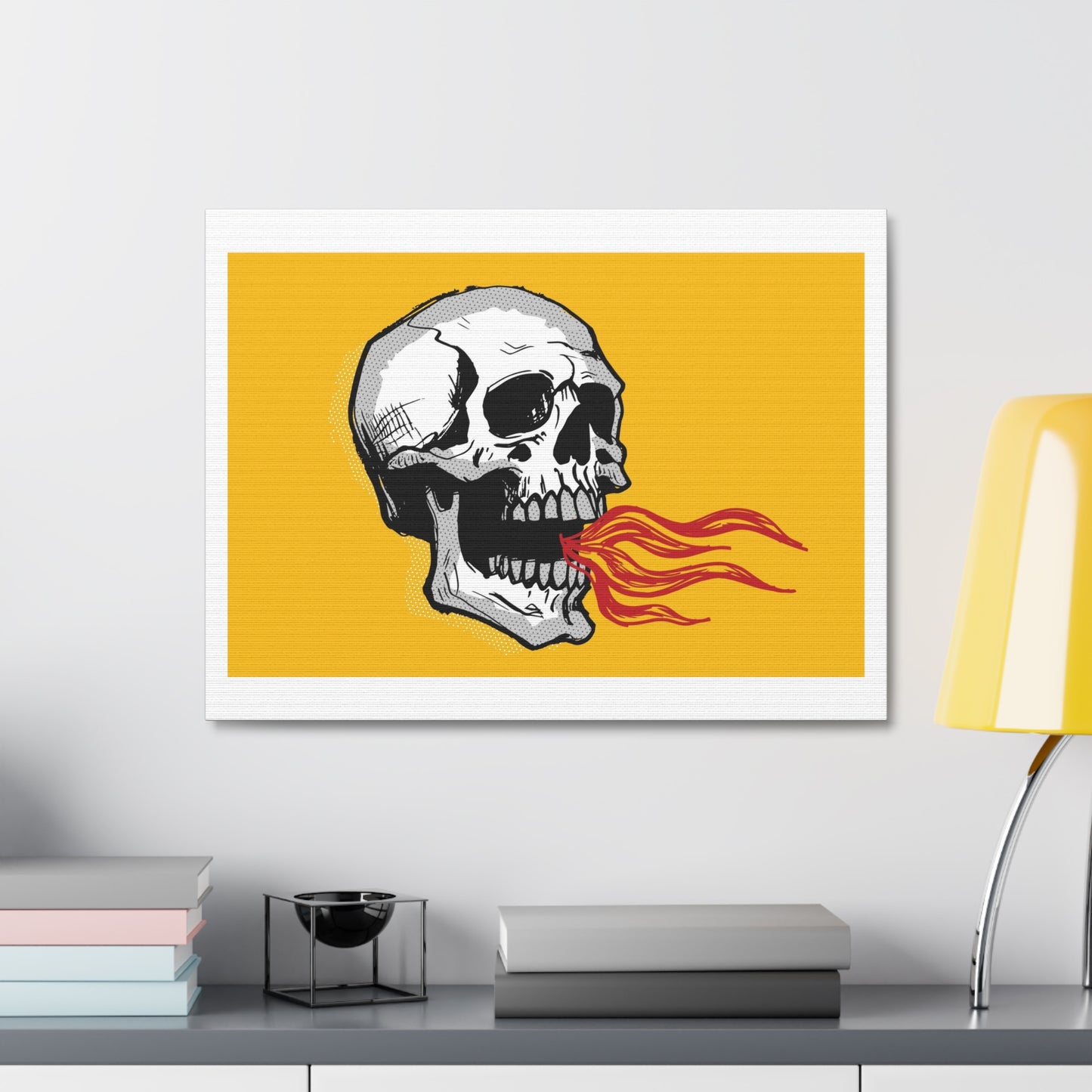 Speak Your Truth, Skull Graphic Art Print on Canvas