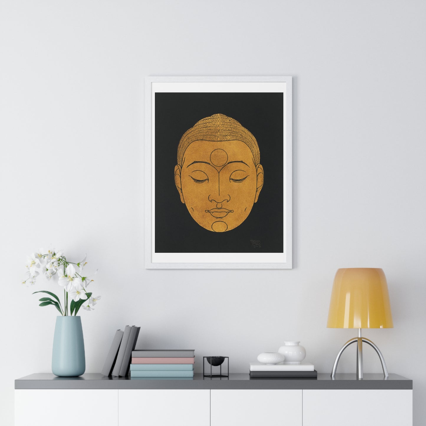 Head of Buddha (1943) by Reijer Stolk, from the Original, Framed Art Print