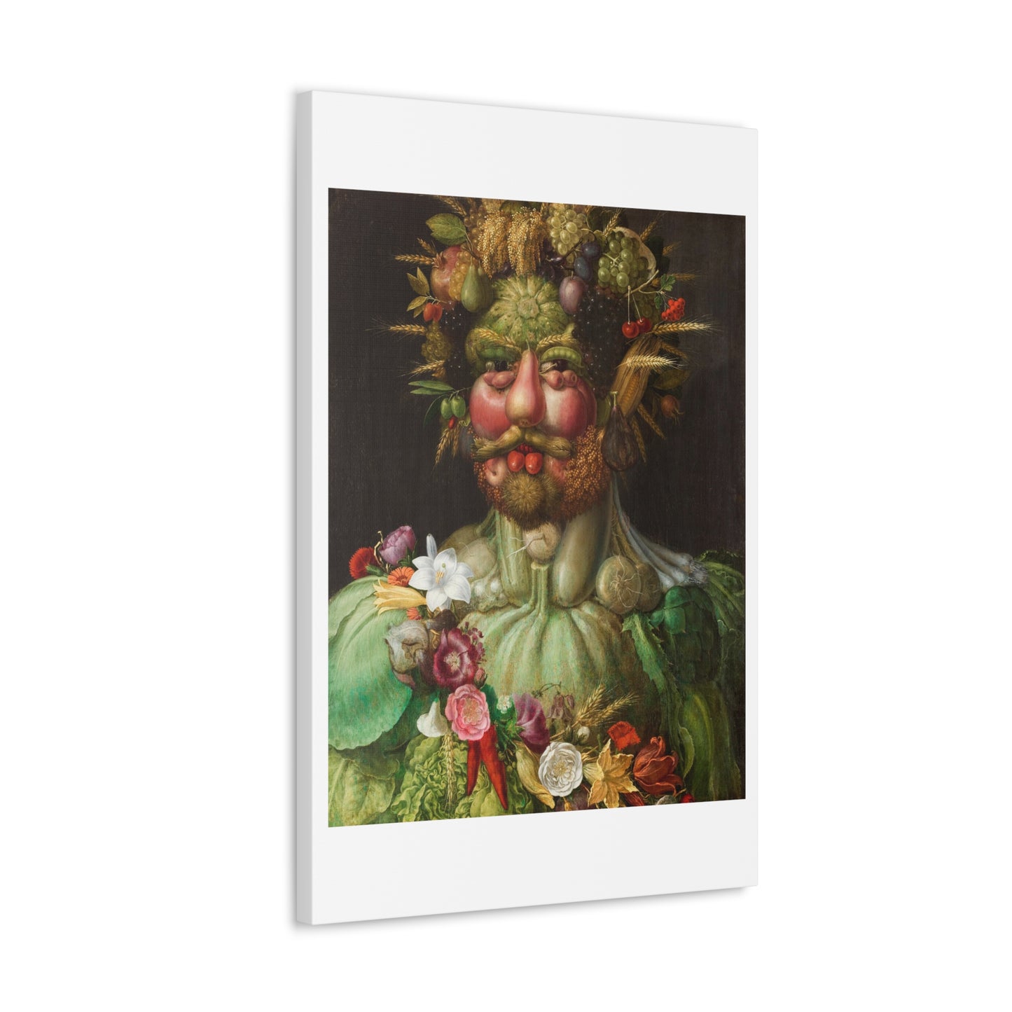 Emperor Rudolf II as Vertumnus (1590) by Giuseppe Arcimboldo, Art Print from the Original on Canvas