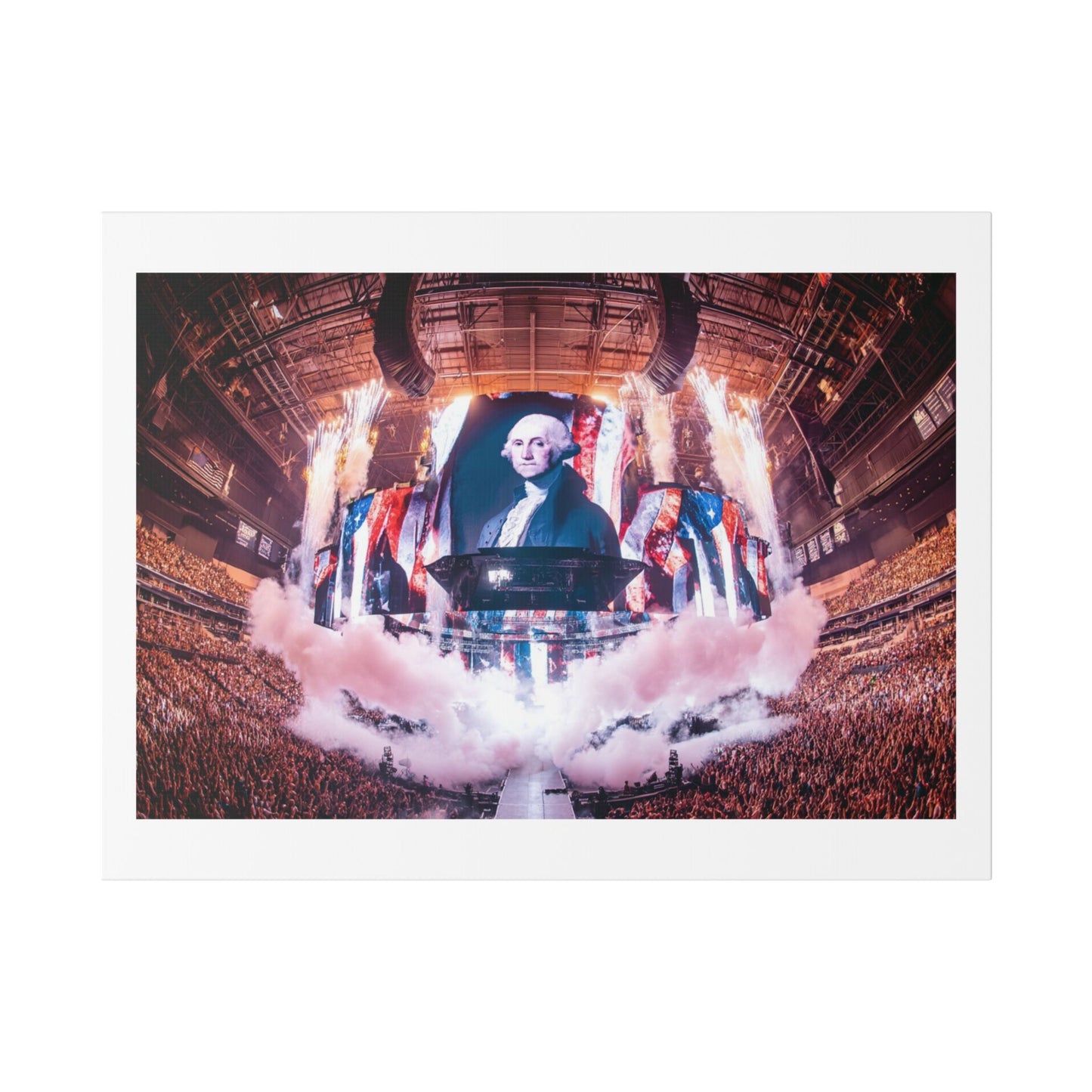 George Washington Remixed for the 21st Century 'Designed by AI' Canvas Art Print