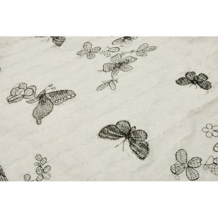 Dark in Love Zosia Punk Gothic Butterfly Embroidered Lace Dress in Beige