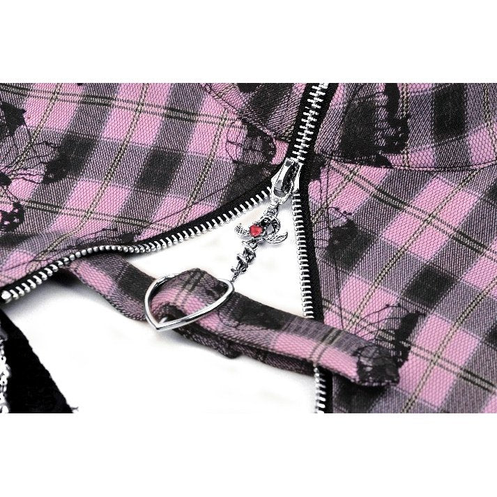 Dark in Love Ellery Big Pink Butterfly Doll Bell-Sleeve Dress