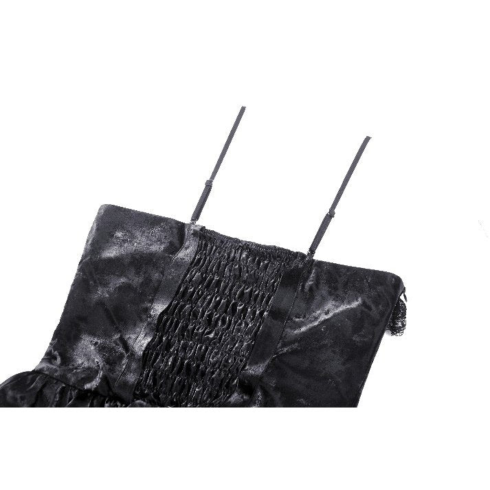 Dark in Love Harriet Punk Shiny Faux Leather Layered Dress