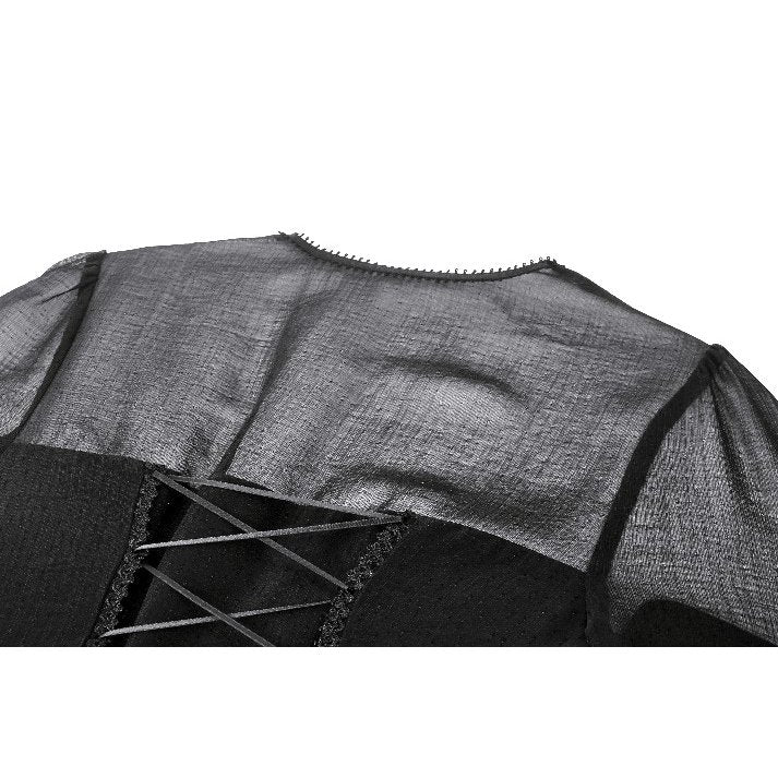 Dark in Love Greta Dark Mystique Gothic Lace-Up Mesh Dress