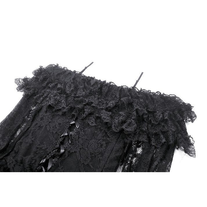 Dark in Love Cosette Elegant Gothic Off-Shoulder Ruffle Maxi Dress