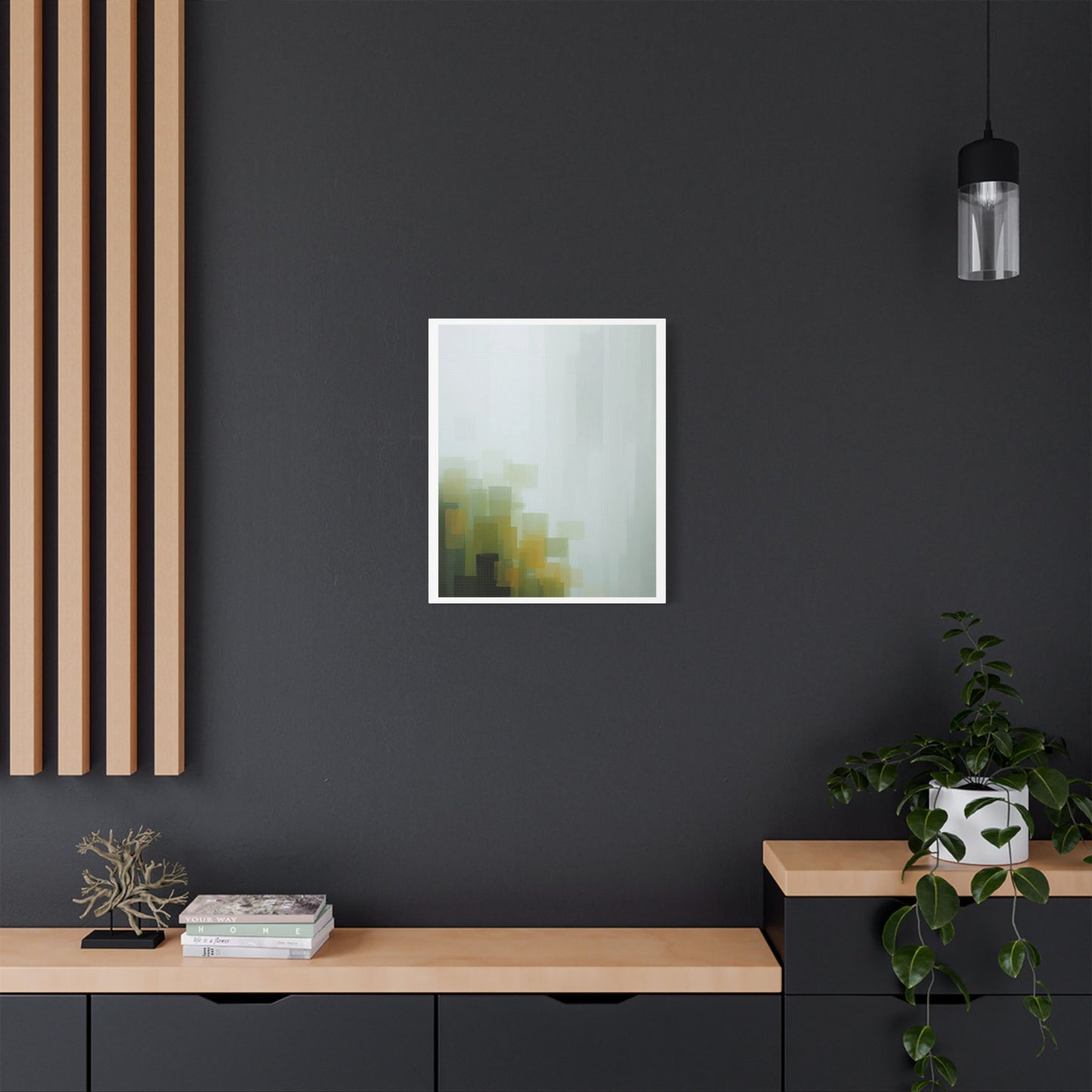 Faded Pastel Abstract Decor Art III 'Designed by AI' Print on Canvas