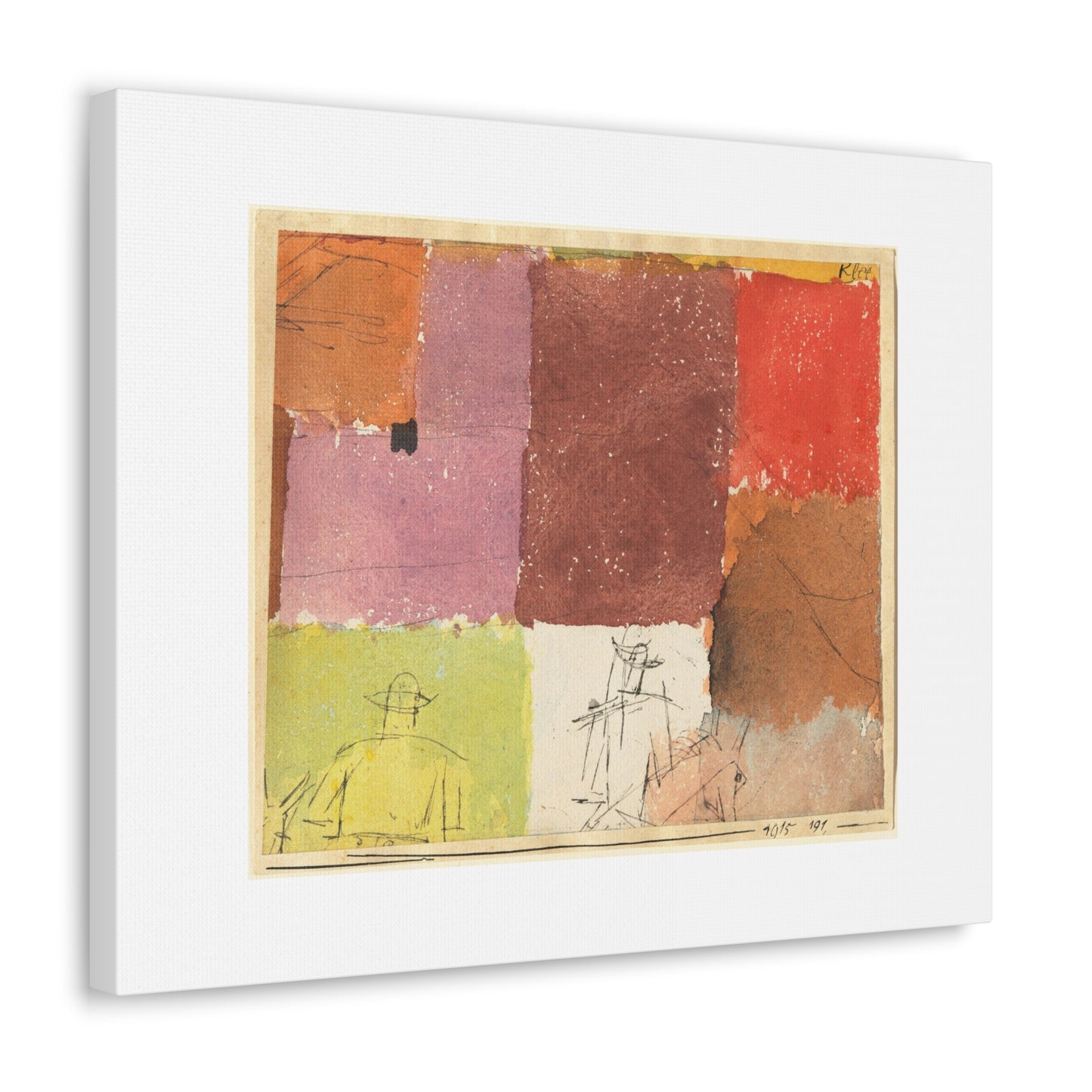 Composition with Figures (1915) by Paul Klee, Canvas Art Print from the Original