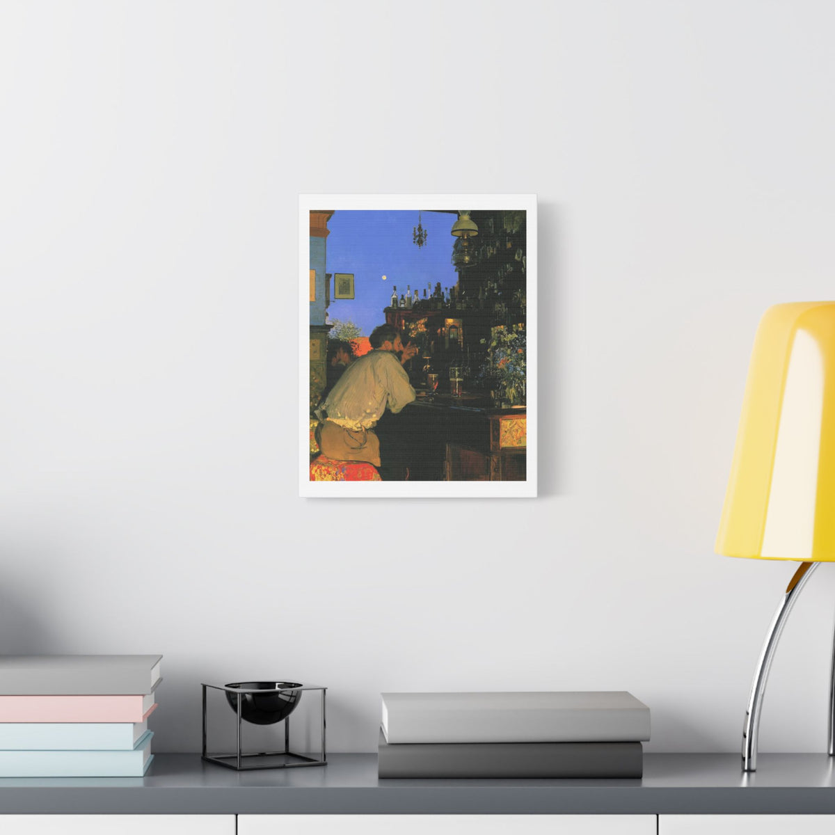 Café Art IV, Print on Satin Canvas, Stretched