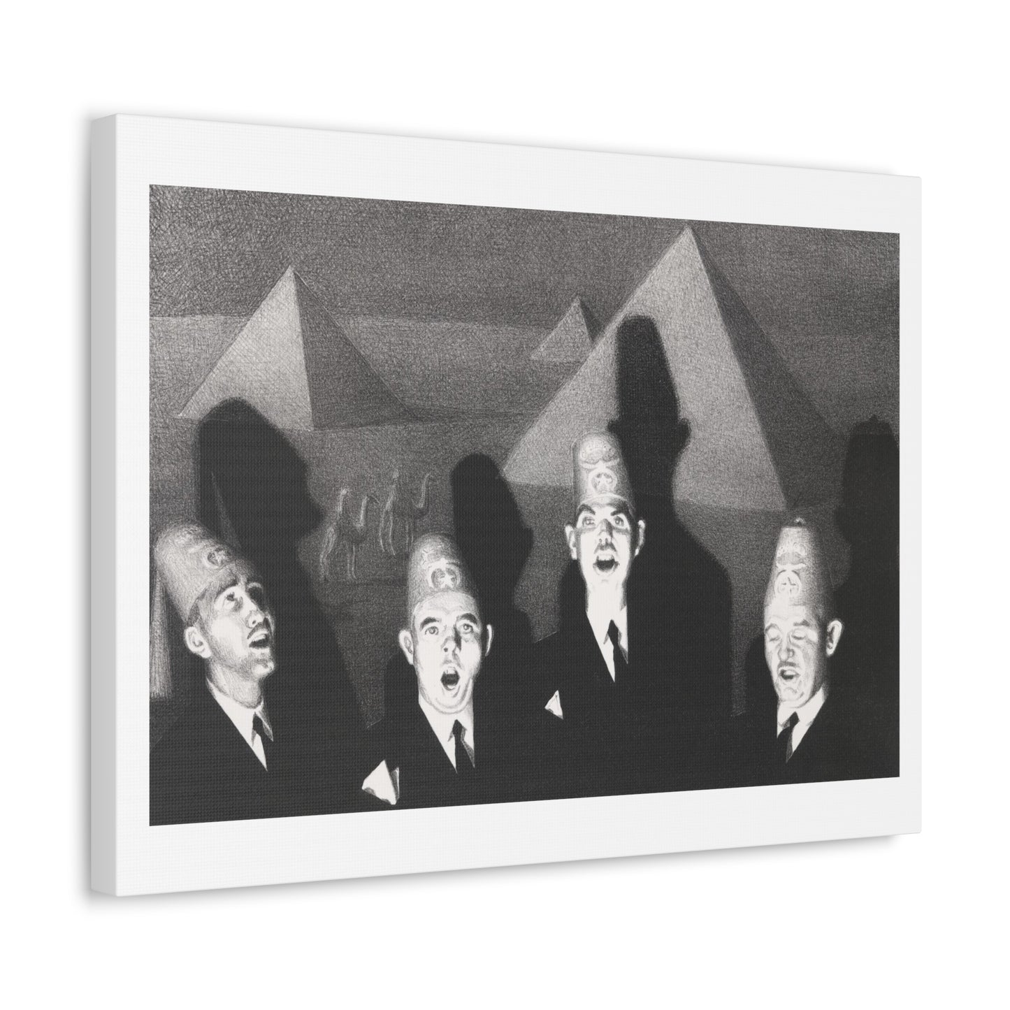 Shrine Quartet (1939) by Grant Wood, Art Print from the Original on Canvas