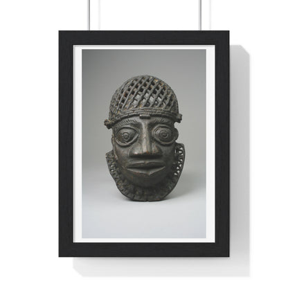 Hip Ornament Face, Black & White Photography, from the Original, Framed Art Print