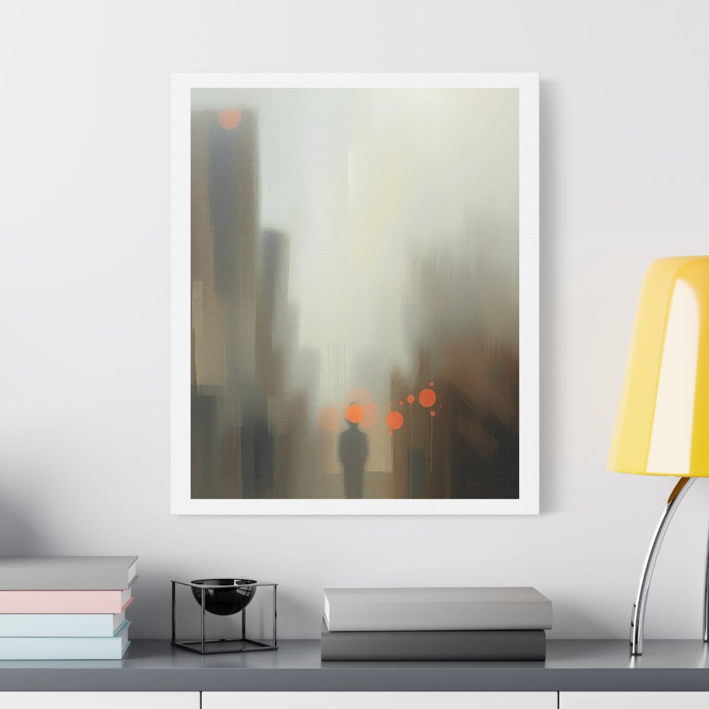 Faded Pastel Abstract Decor Art II 'Designed by AI' Print on Canvas