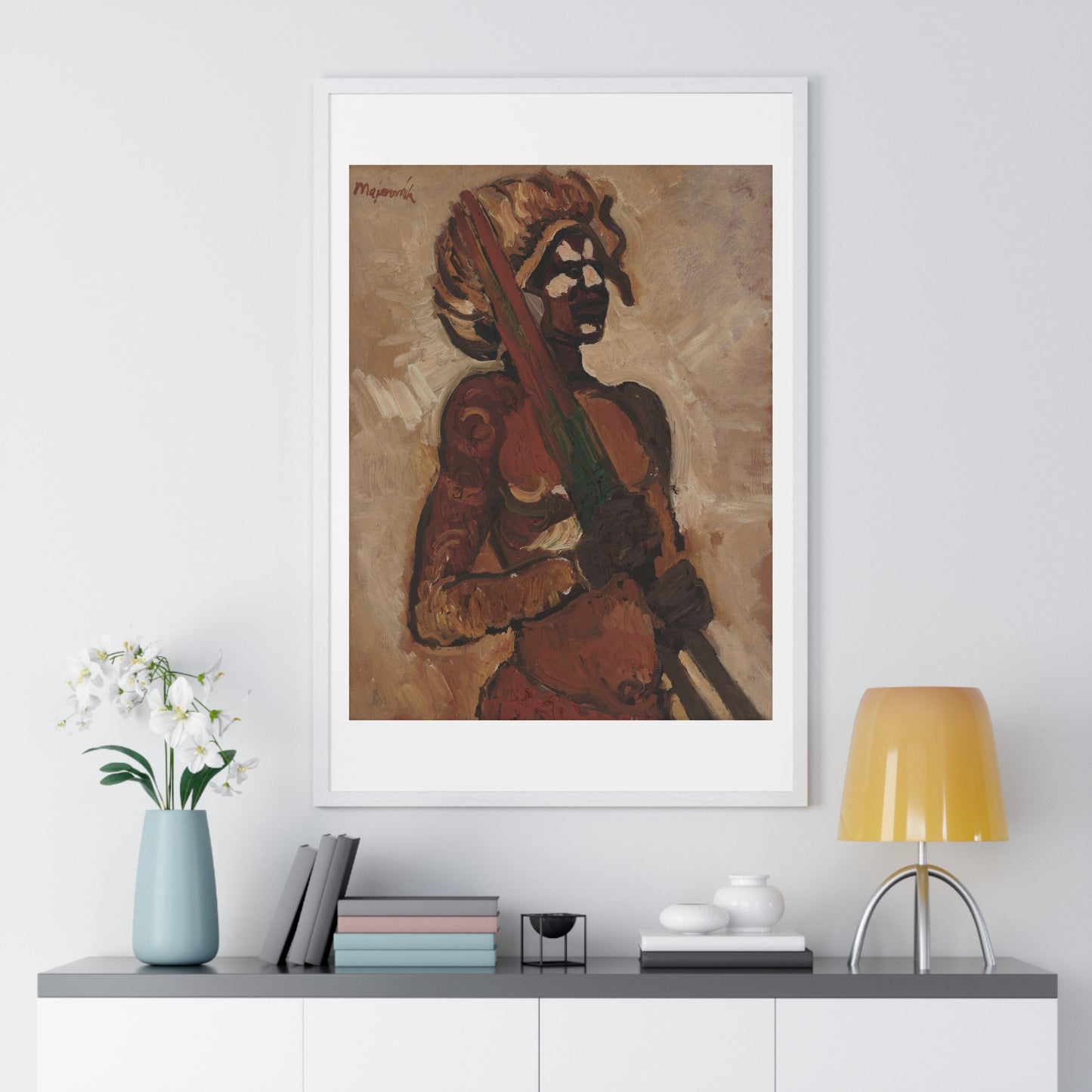 Black Warrior (1940) by Cyprián Majerník, from the Original, Framed Art Print