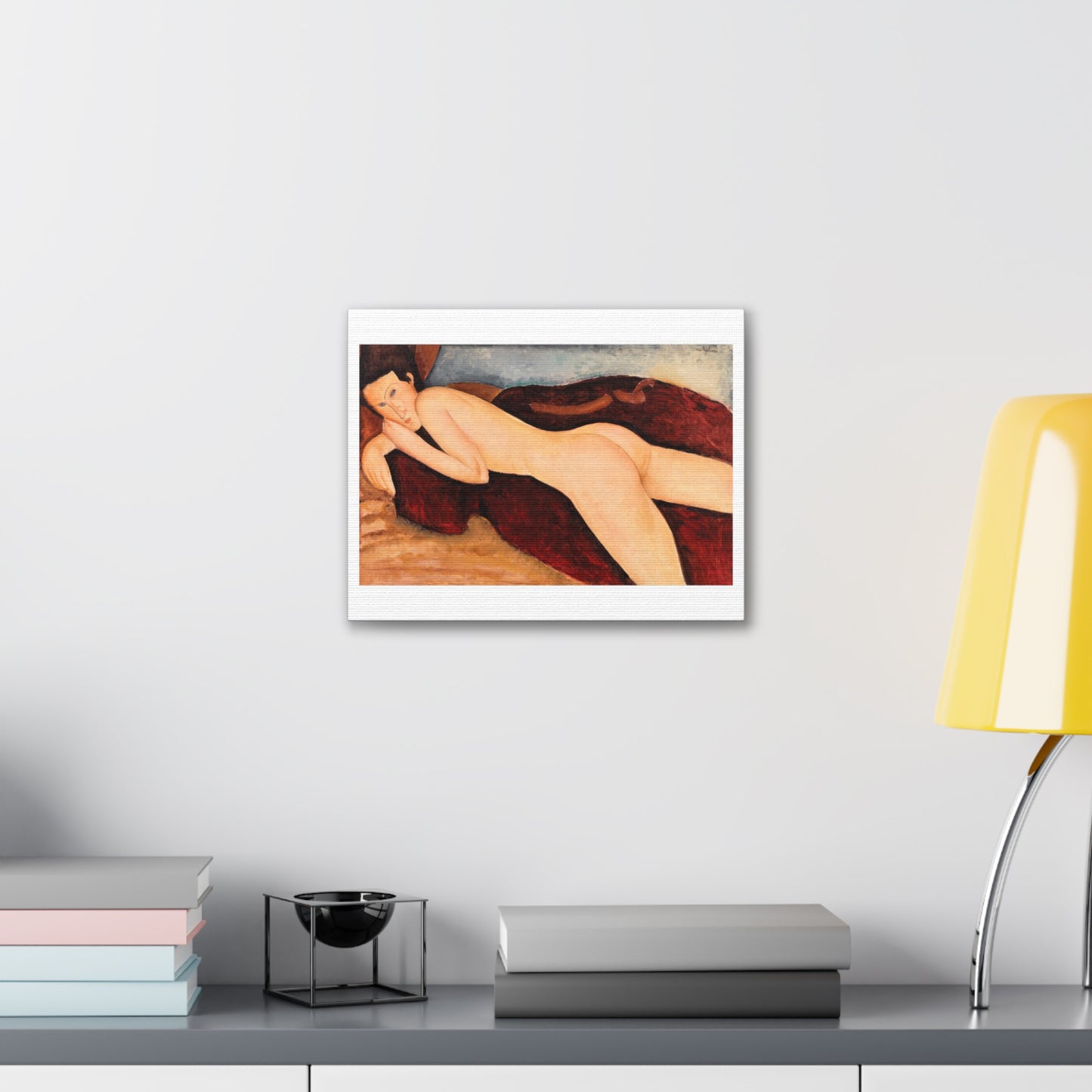 Reclining Nude from the Back (1917) by Amedeo Modigliani, Canvas Art Print from the Original