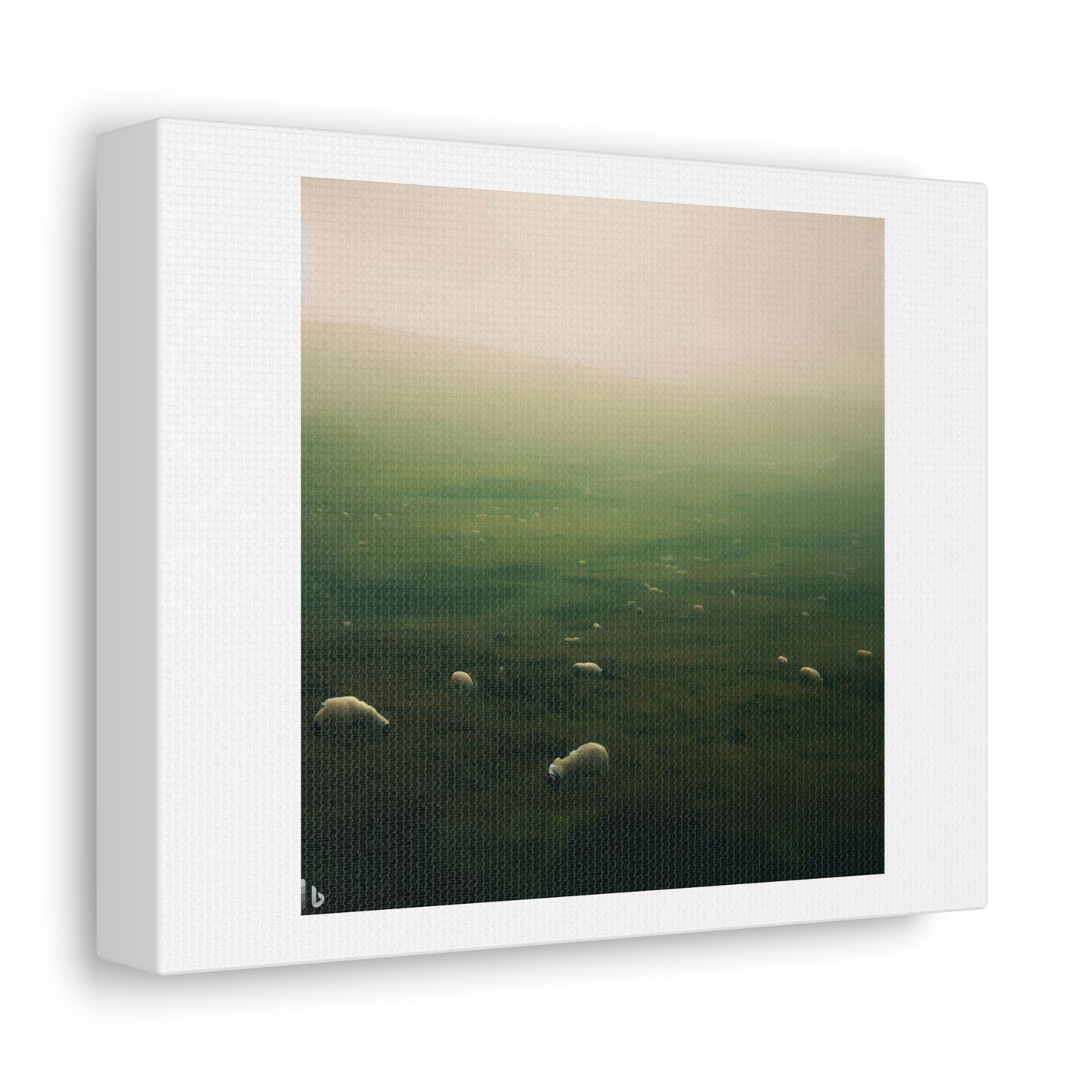 Irish Moors, Foggy, Sheep Grazing digital art 'Designed by AI' on Canvas