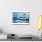 Chinese Style Painting of the Sea, Nature, Ocean 'Designed by AI' Art Print on Canvas