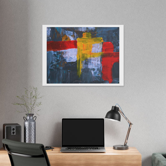 Bold Abstract Palette Knife Painting, Canvas Art Print