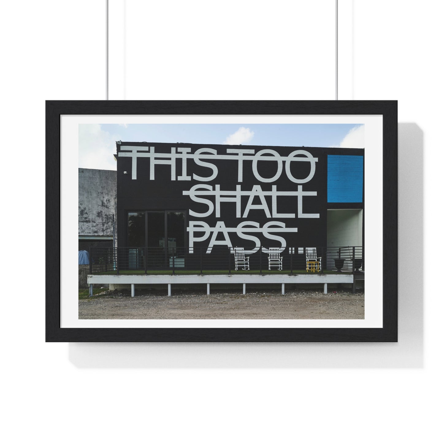 Mural Art 'This Too Shall Pass' in the Wynwood Neighbourhood of Miami, Florida, Framed Print