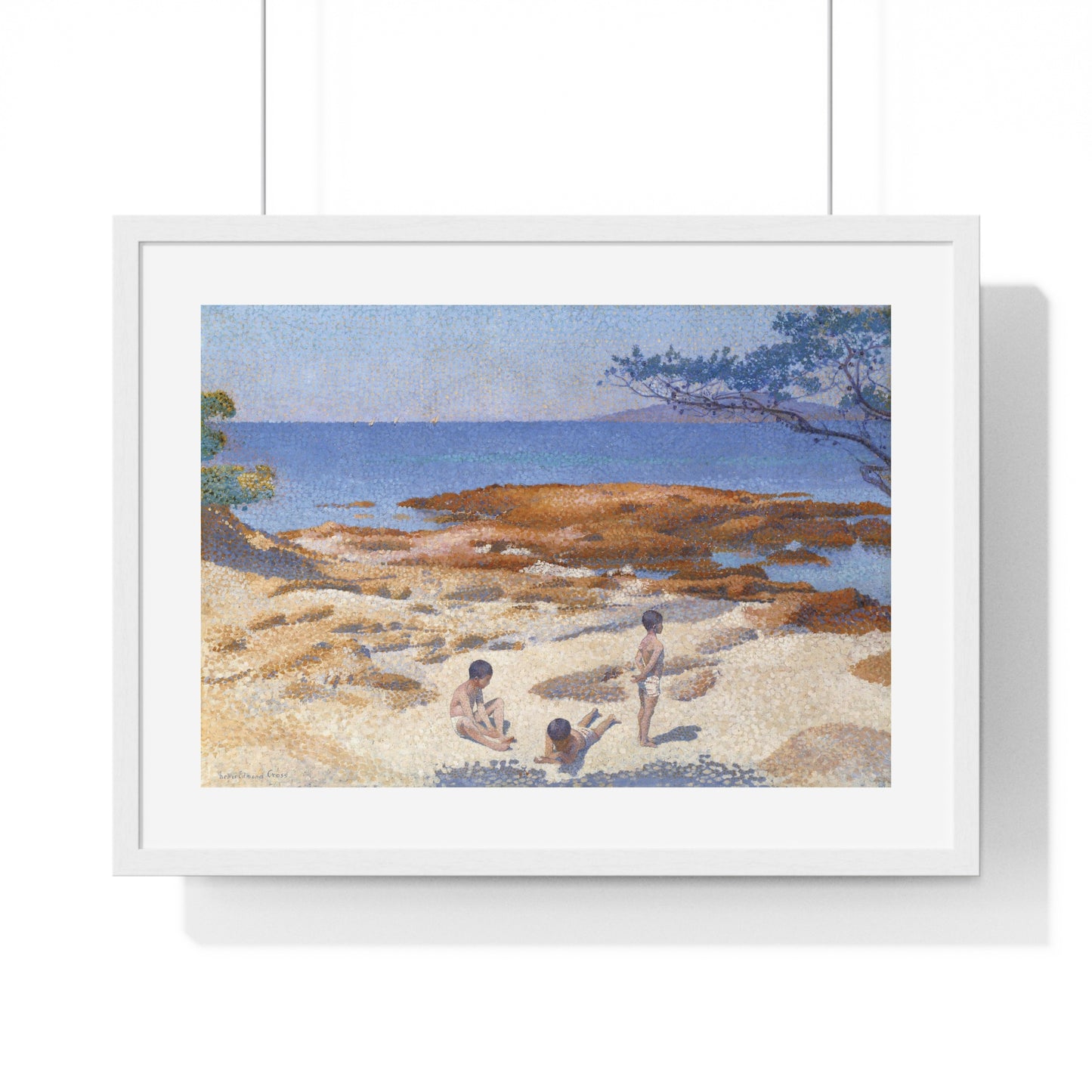 Beach at Cabasson (1891–1892) by Henri-Edmond Cross, from the Original, Framed Art Print