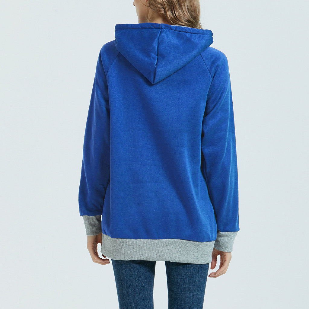 Women's Hoodie with Super-Size Front Travel Pocket, Multi Colours