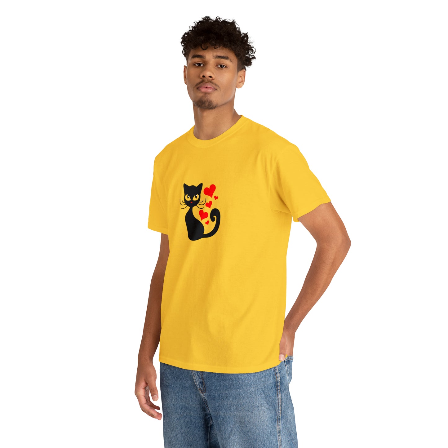 Love Cat Design Fashion T-Shirt