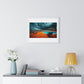 Dystopian Pool Scene Photorealistic Art Style 'Designed by AI' Framed Print