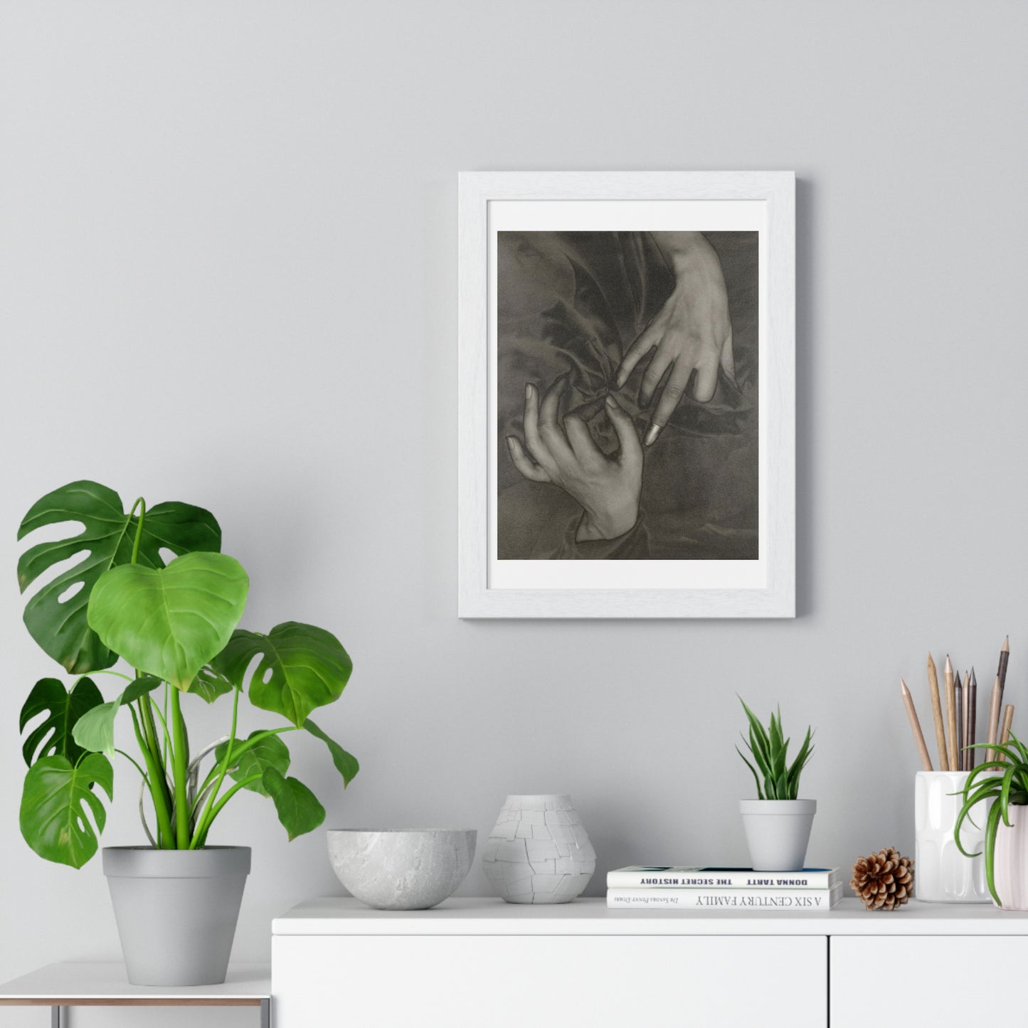 Georgia O’Keeffe Hands and Thimble (1919) by Alfred Stieglitz from the Original, Framed Art Print