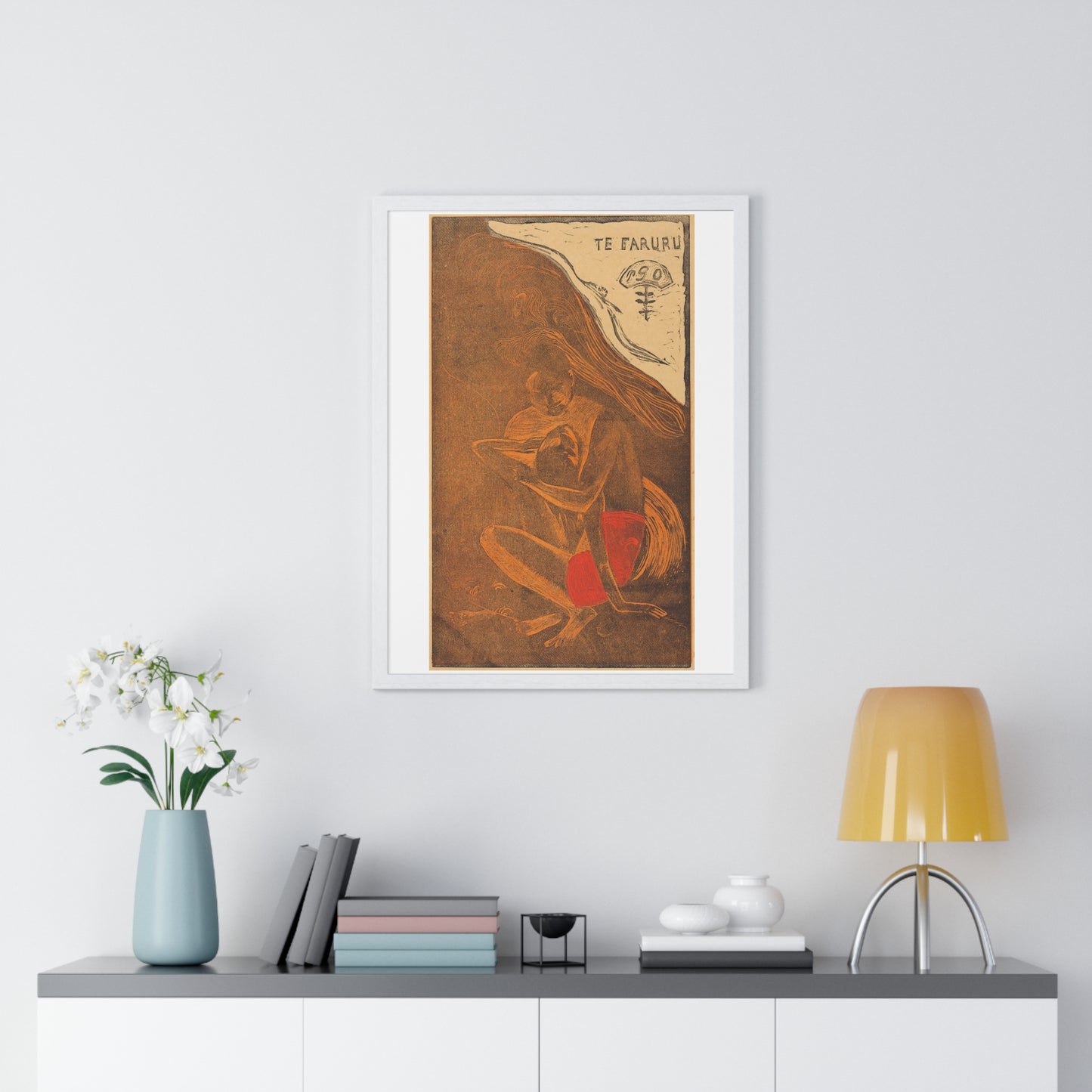 Te Faruru 'They are Making Love Here' (1894-1895) by Paul Gauguin and Louis Roy, from the Original, Framed Art Print