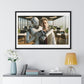 Having a Heart to Heart with your AI Creation, Office Art 'Designed by AI' Framed Print