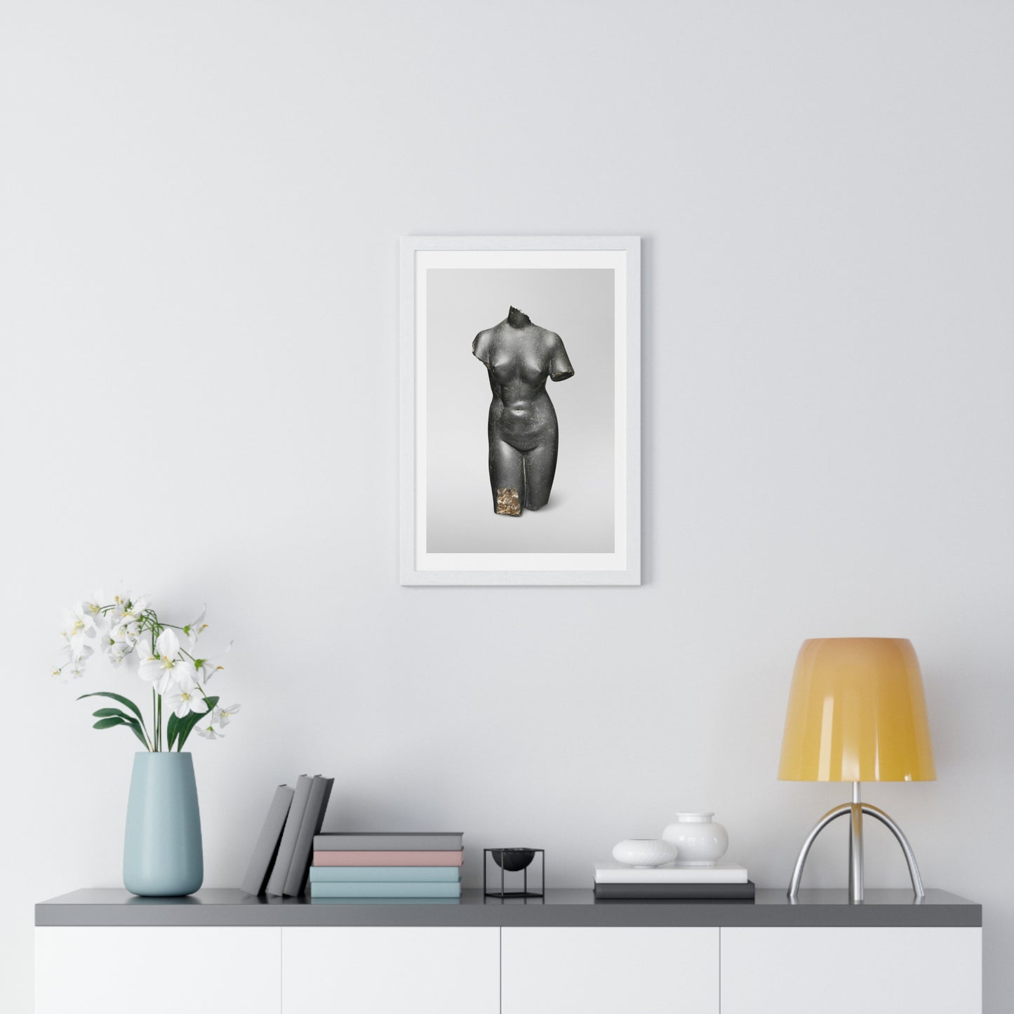 Basalt Statue of Aphrodite (circa AD 50-150) from the Original, Framed Art Print