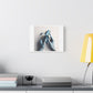 Blue Banana Abstract Art 'Designed by AI' Print on Canvas