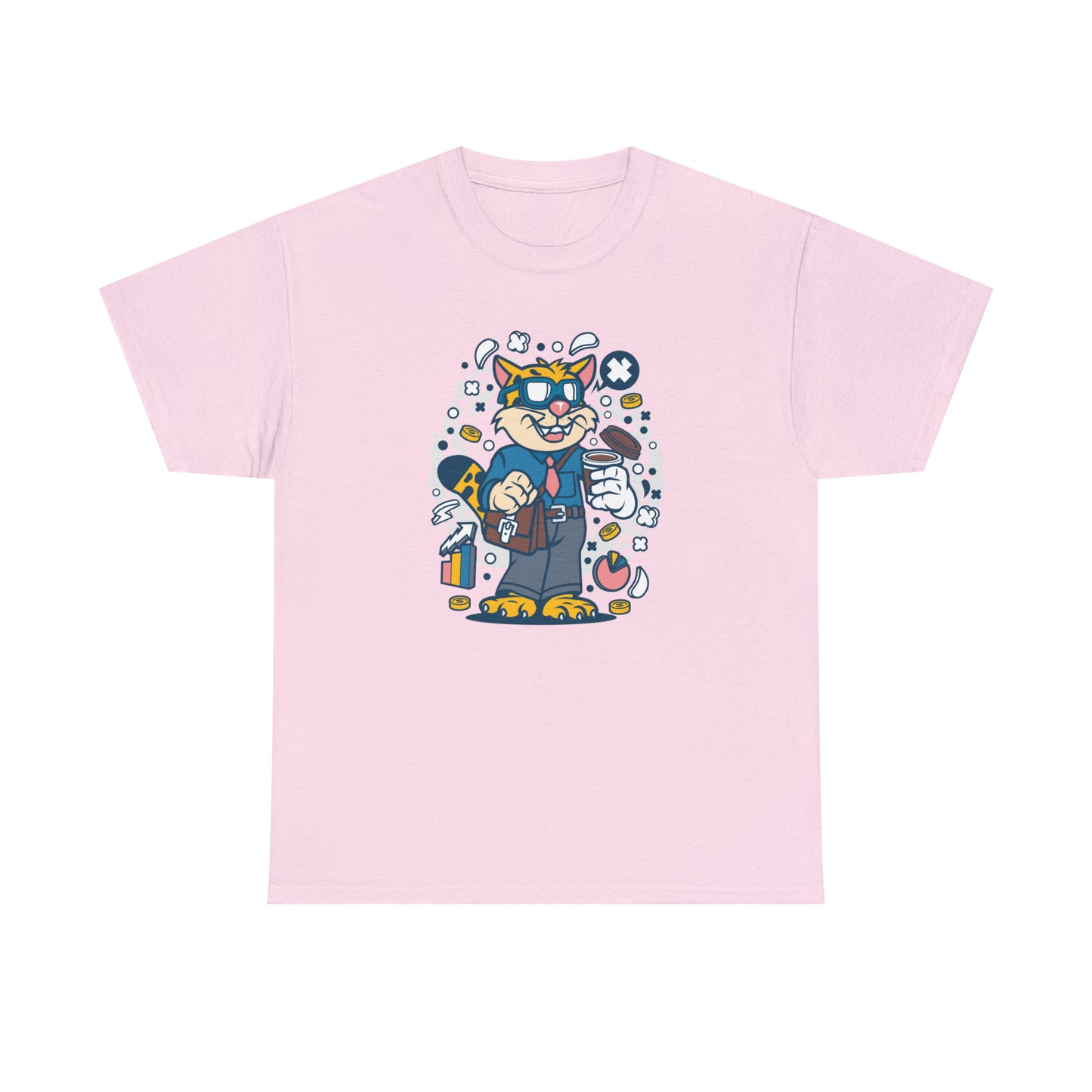 Leopard Businessman Cartoon T-Shirt