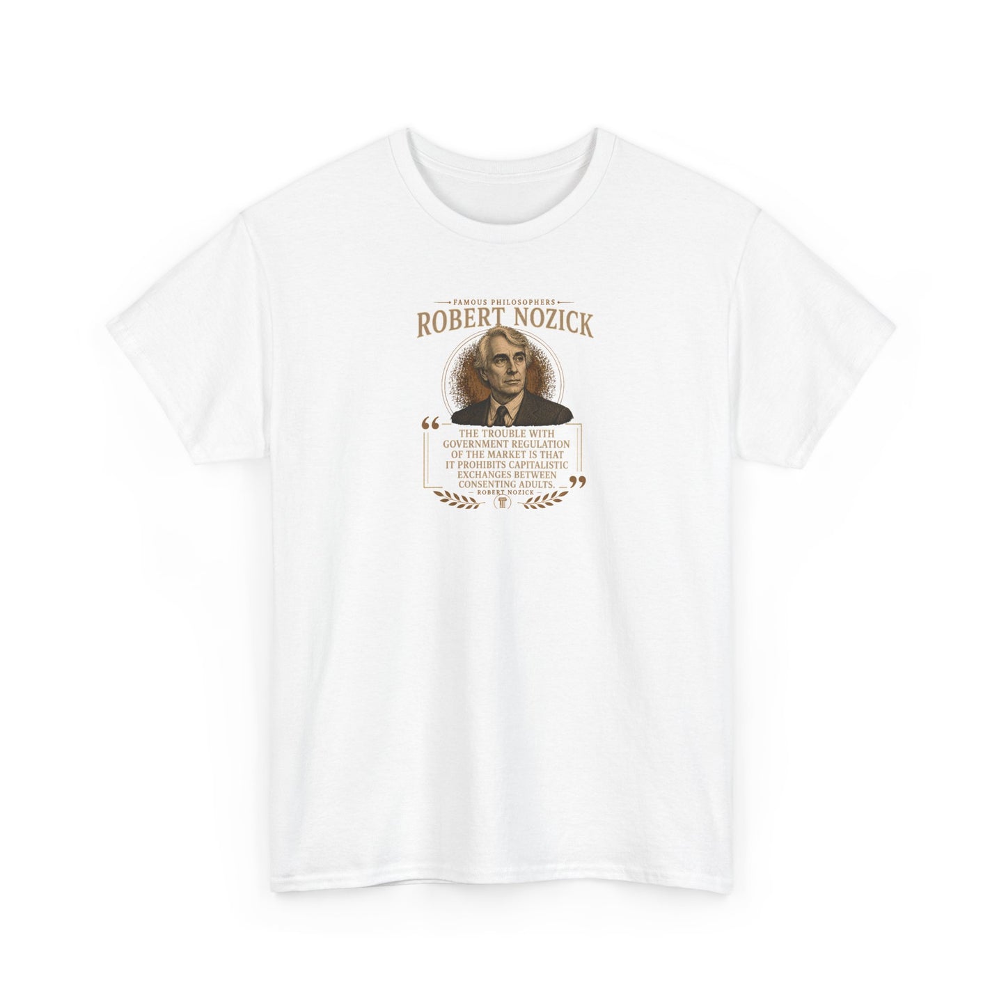 Robert Nozick on Governments and Free Capitalistic Exchange, Philosophy Tribute T-Shirt