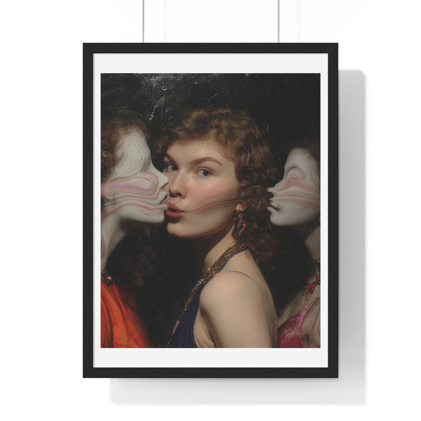 First Love Yourself, Portait Art 'Designed by AI', Framed Art Print
