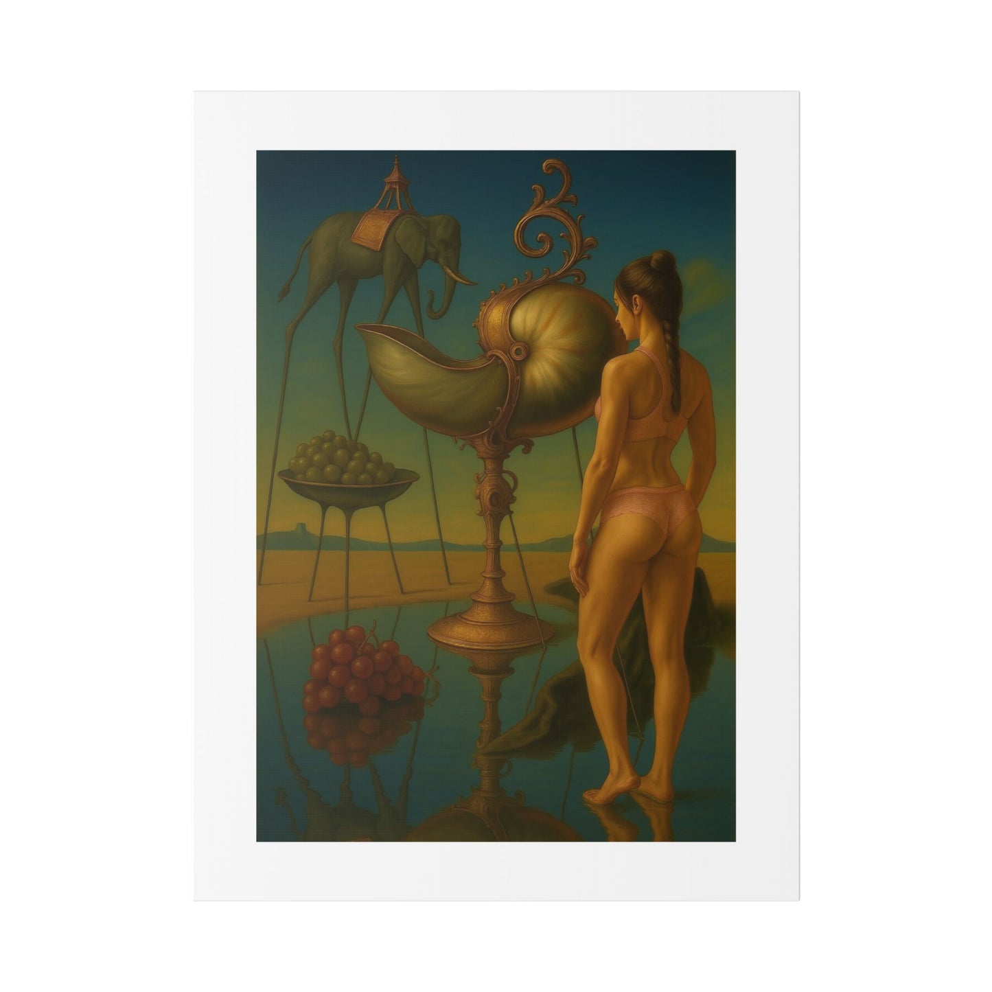 Waterfront Reality Distortion 'Designed by AI' Canvas Art Print