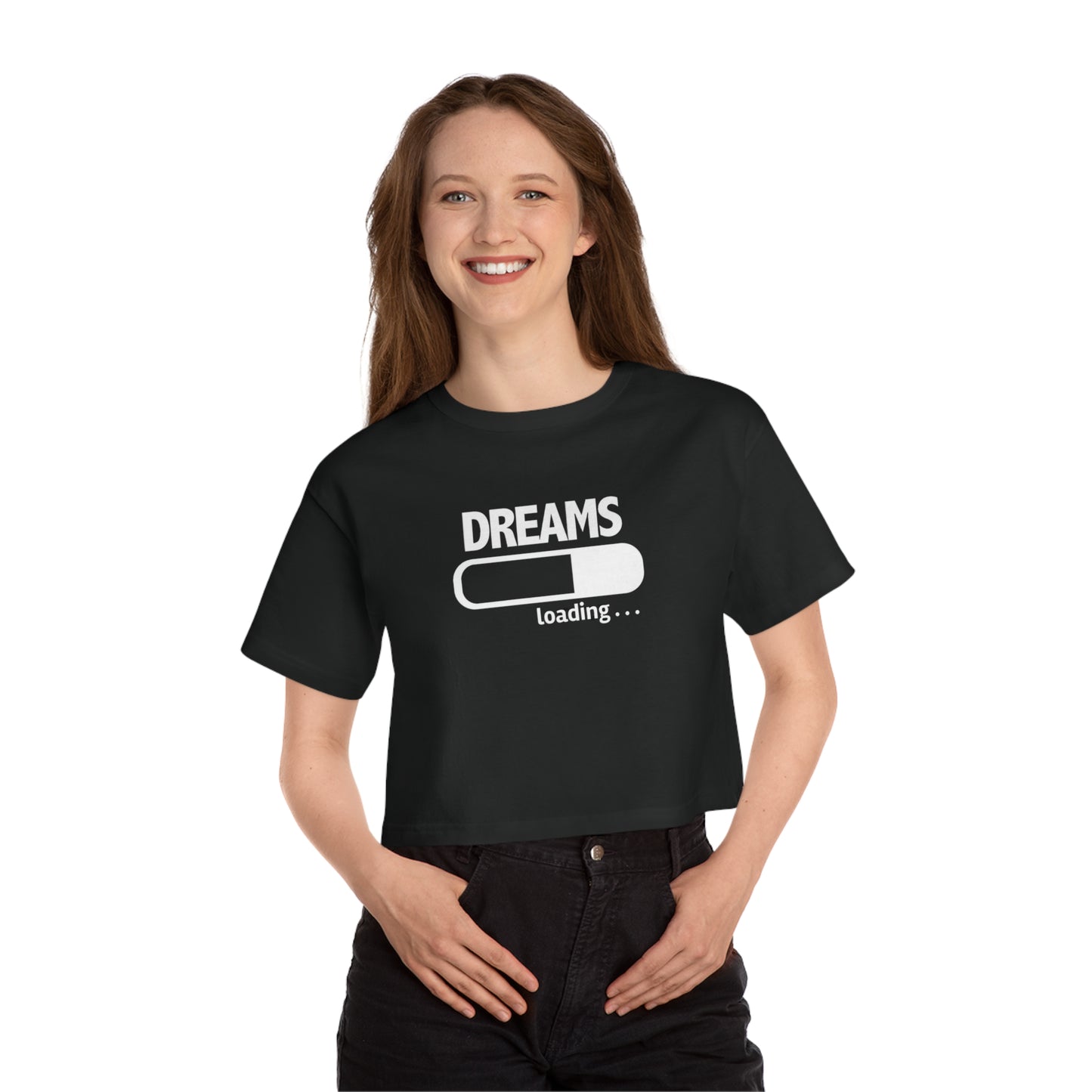 Dreams Loading Black Women's Heritage Cropped T-Shirt