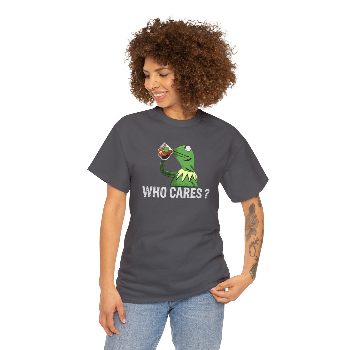 Who Cares Kermit Funny T-Shirt