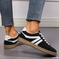 Lace-Up Round Toe Sneakers, Fashion Sports Slip-On Casual Flats