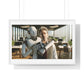 Having a Heart to Heart with your AI Creation, Office Art 'Designed by AI' Framed Print
