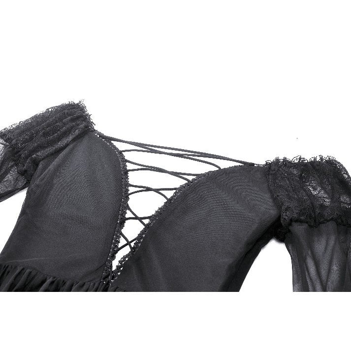 Dark in Love Millicent Black Tulle Feather Fantasy dress