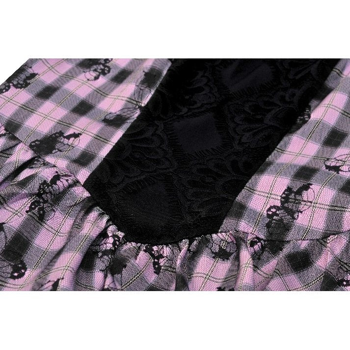 Dark in Love Ellery Big Pink Butterfly Doll Bell-Sleeve Dress