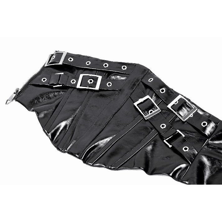 Dark in Lia Punk Love Patent Leather Waist Corset with Metal Accents