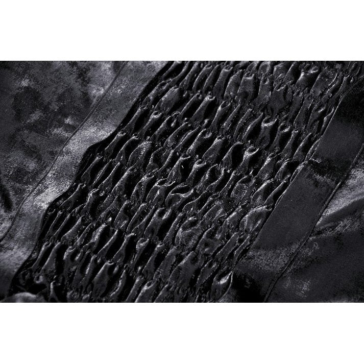 Dark in Love Harriet Punk Shiny Faux Leather Layered Dress