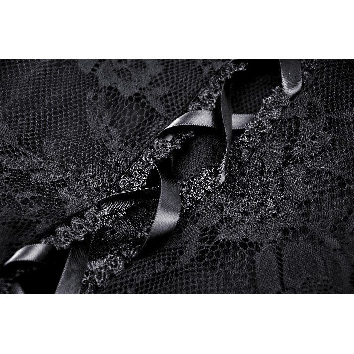 Dark in Love Cosette Elegant Gothic Off-Shoulder Ruffle Maxi Dress